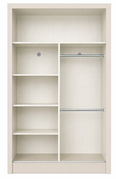 Chicago High Gloss Wardrobe 2 Door Slider 120cm