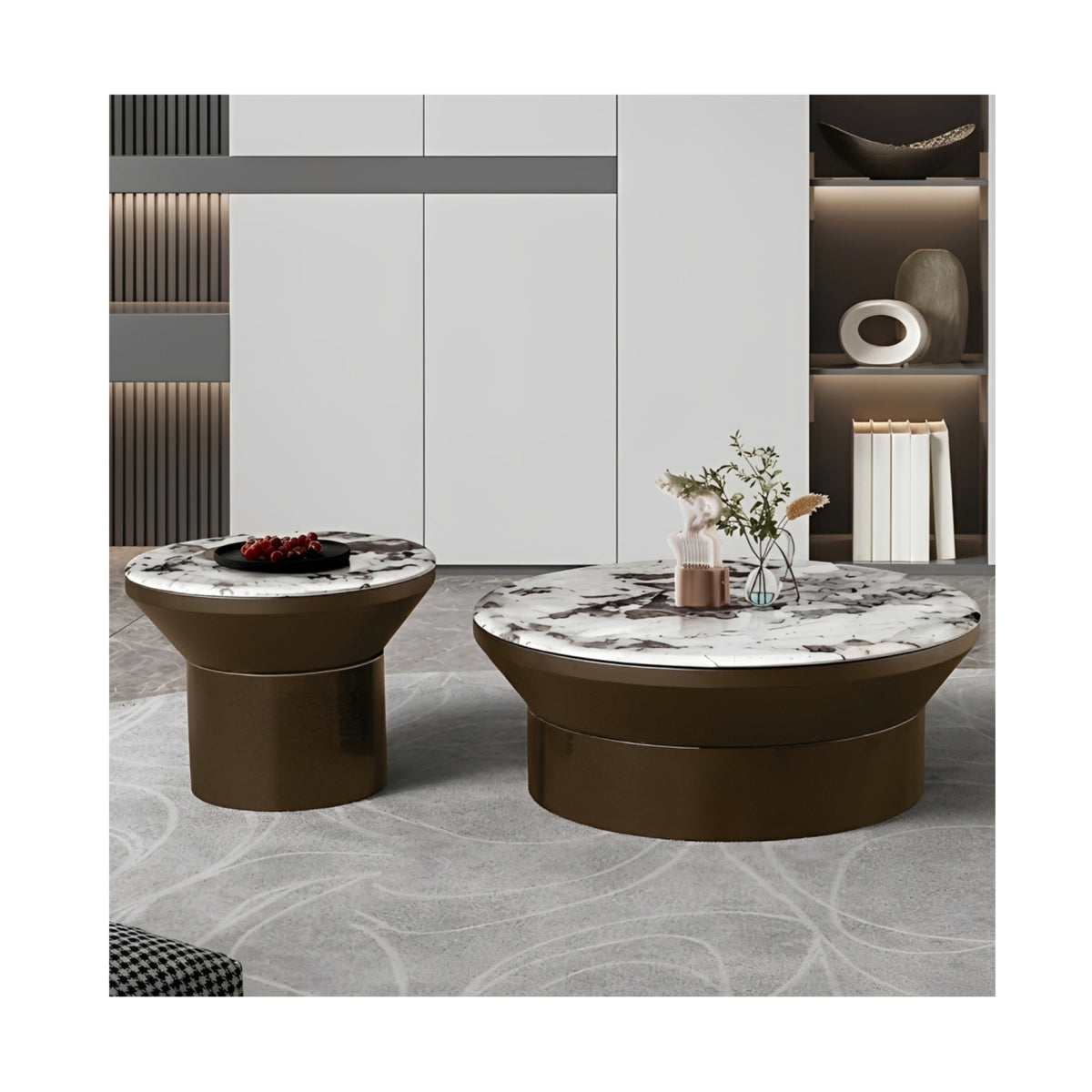 Luna Marble Coffee Table Set
