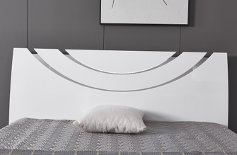 Eclipse White High Gloss Storage Bed