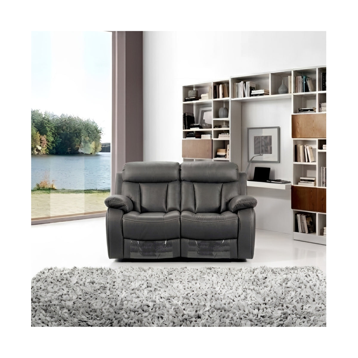 Vancouver Leather Recliner 2 Seater