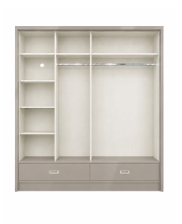 Mayfair High Gloss Wardrobe 2 Door Slider 208cm