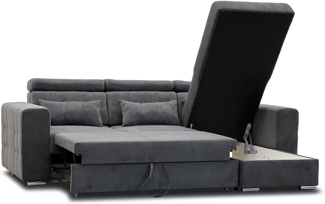 Lucas Fabric Corner Sofa Bed