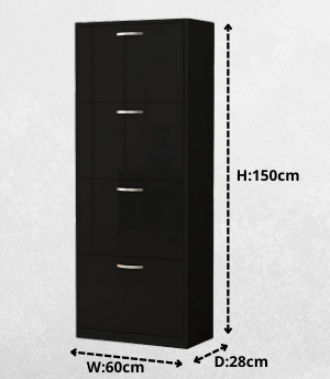 Velo 4 Tier Shoe Cabinet