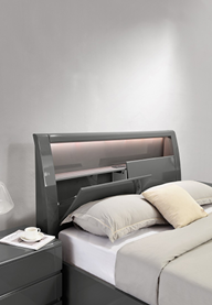Madrid Grey High Gloss Storage Bed