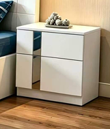 Chelsea 2 Drawer Bedside White High Gloss