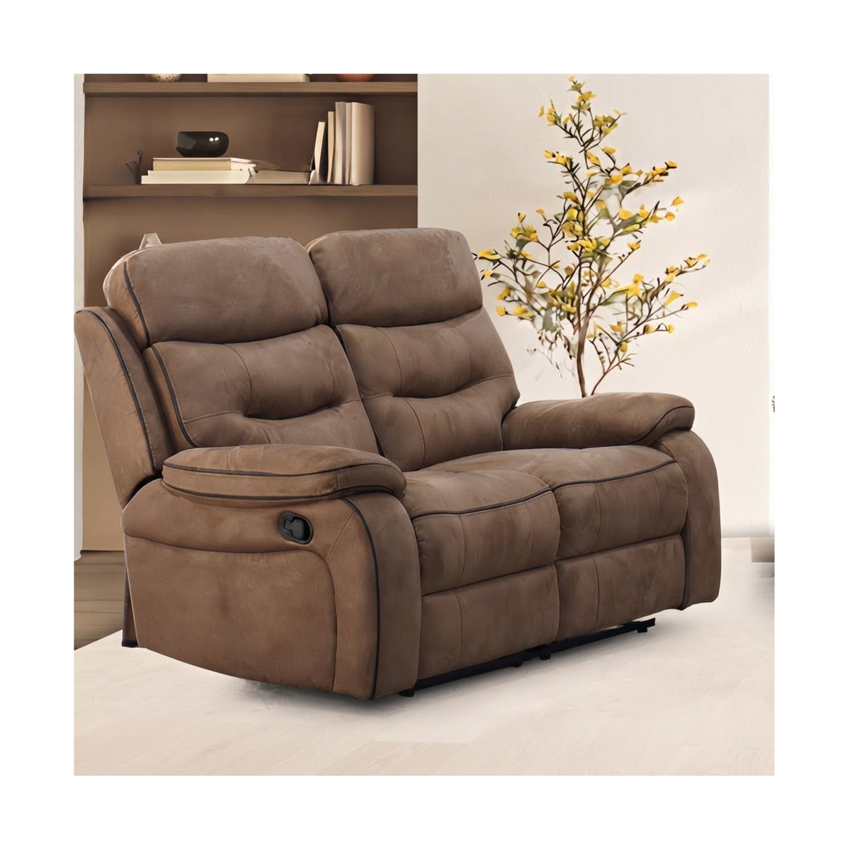 Gabrielle high back fabric recliner 2 Seater