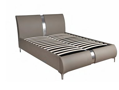 Ariana Taupe PU Ottoman Bed