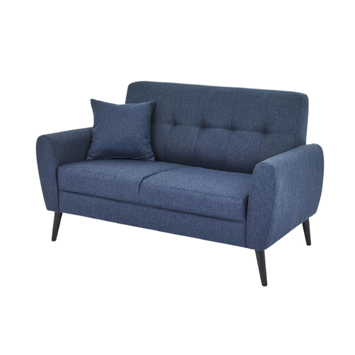Chic Navy Fabric 2-Seater Sofa