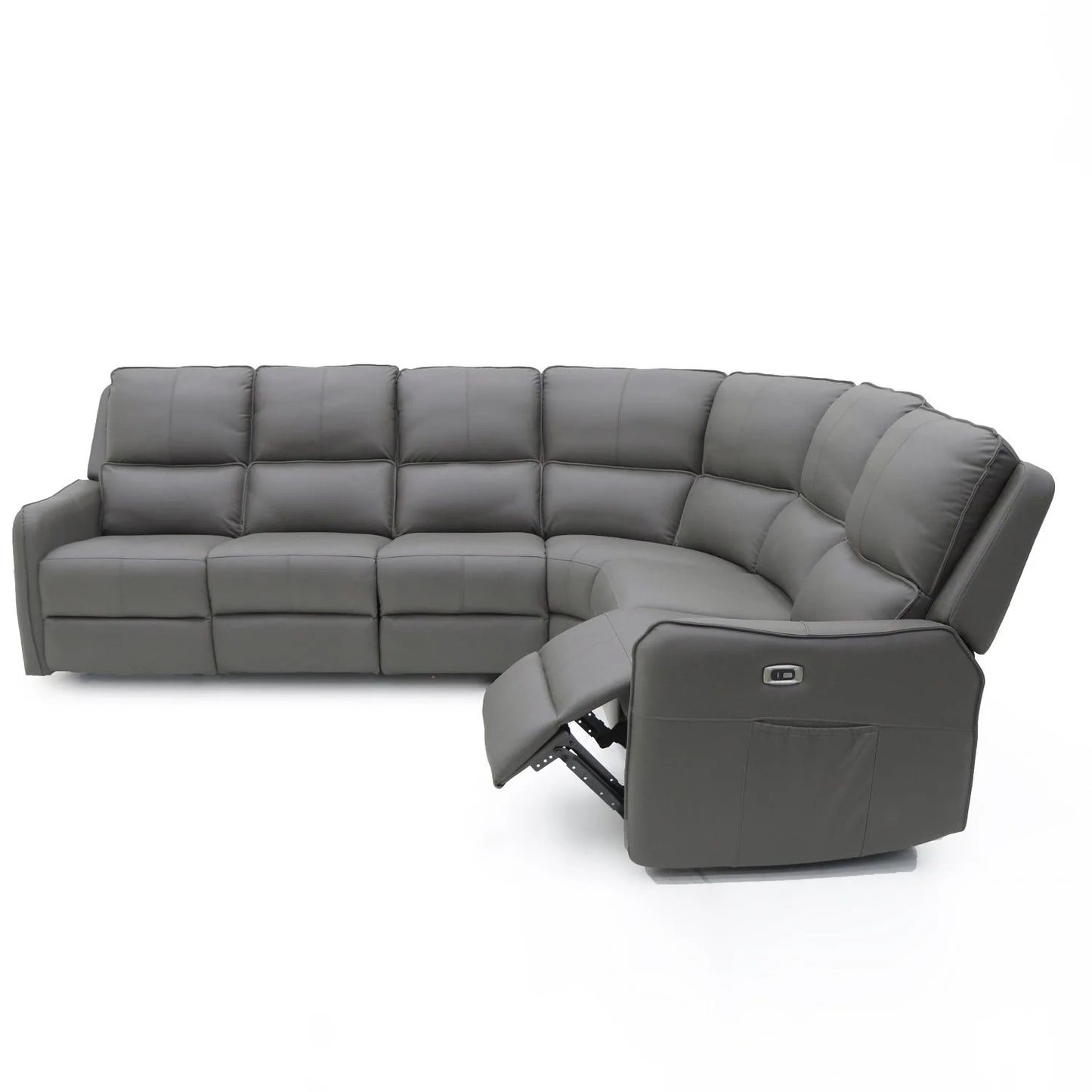 Piza Tech Fabric Electric Corner Recliner