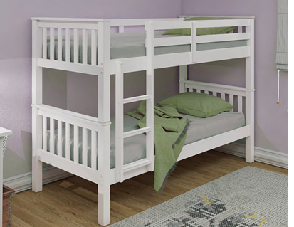 Mission Children's White Wooden Bunk Bed