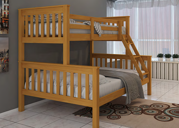 Mission Honey Triple Wooden Bunk Bed
