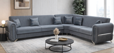 Oval Cream Corner Sofa