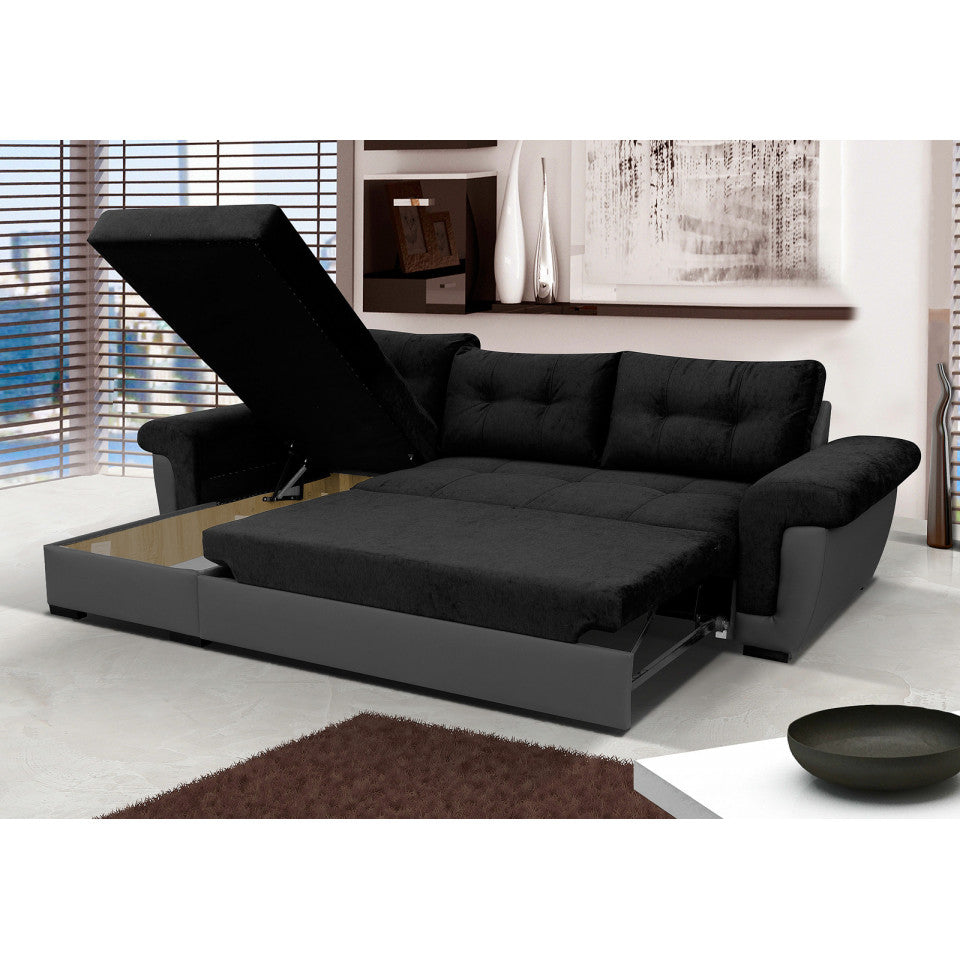 Amba Fabric Corner Sofa Bed