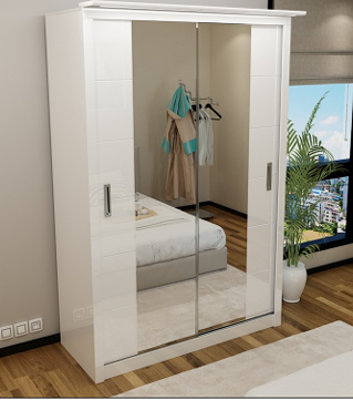 Madrid High Gloss 2 Door Slider Wardrobe