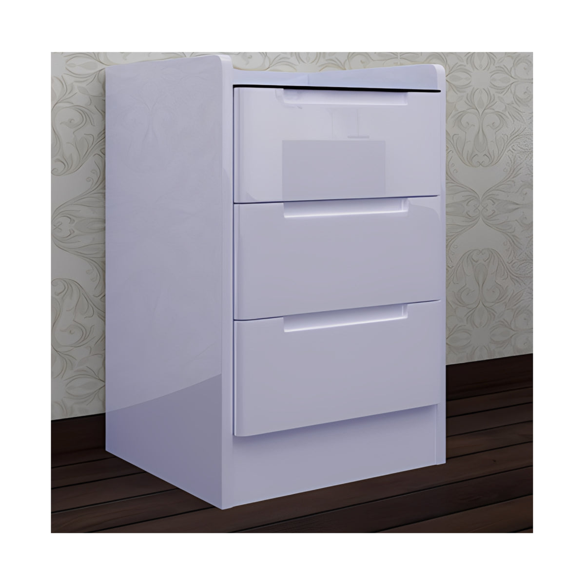 Vesko 3 Drawer Bedside Cabinet
