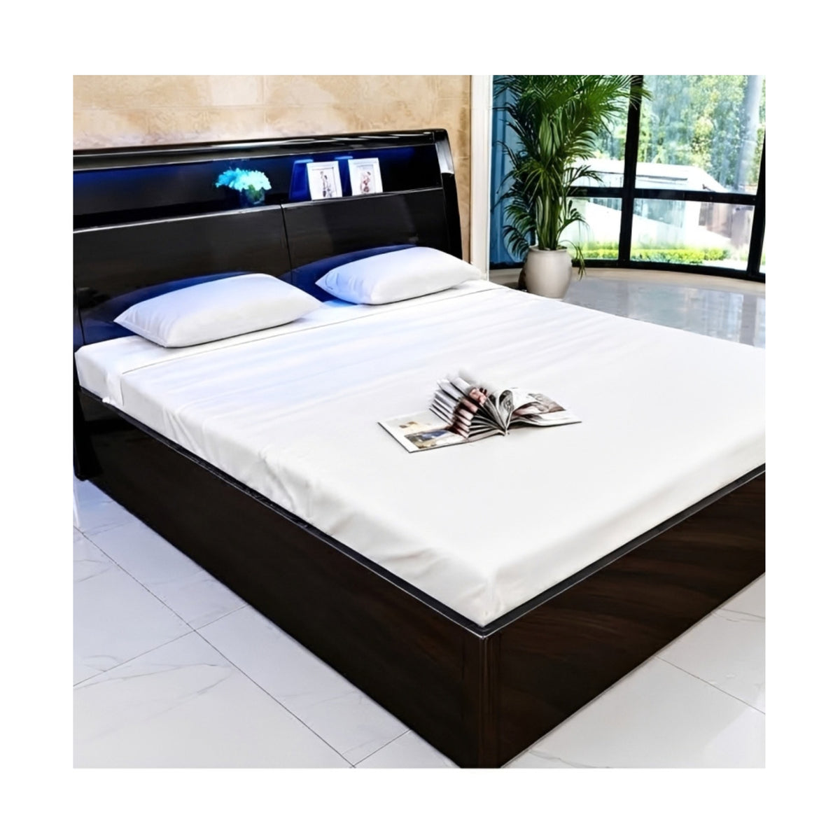 Madrid Black High Gloss Storage Bed