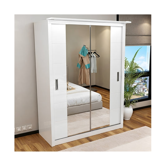 Madrid High Gloss 2 Door Slider Wardrobe