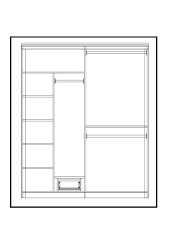 Madrid High Gloss 2 Door Slider Wardrobe