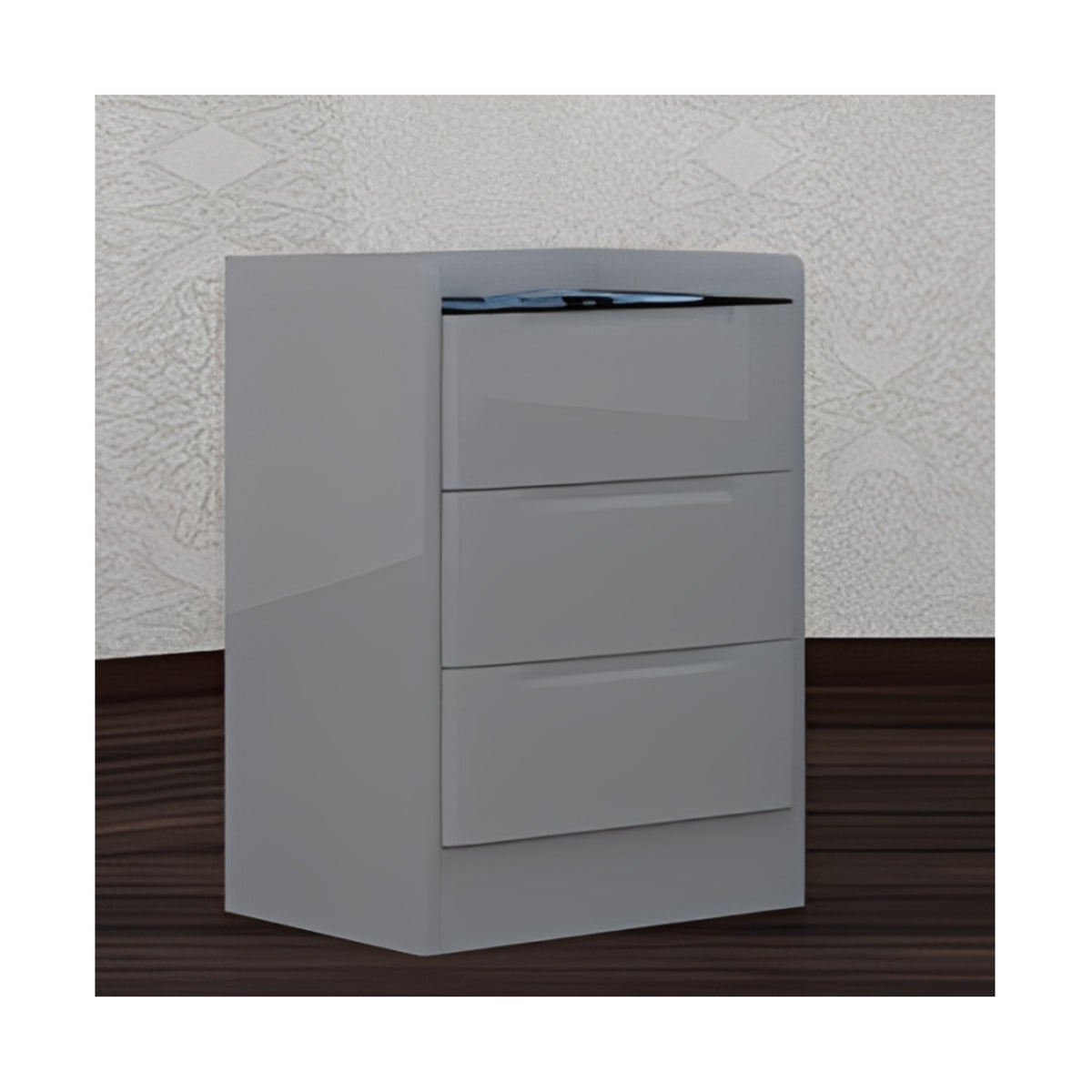 Vesko 3 Drawer Bedside Cabinet
