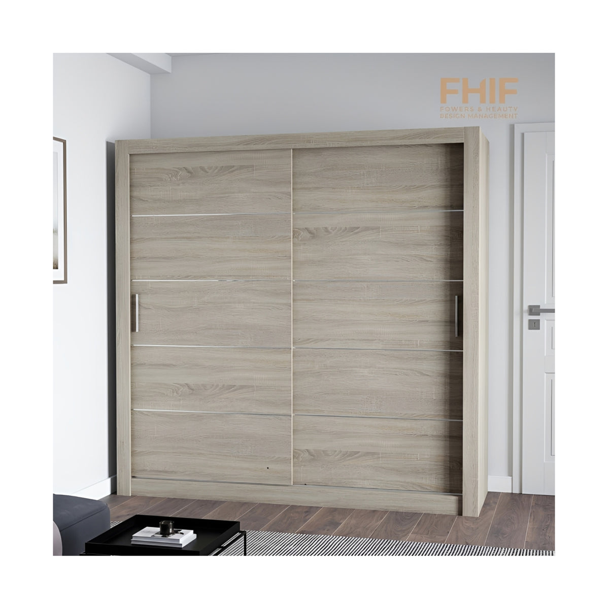 FHI-LEXISS Modern Sliding Door Wardrobe. 120 CM