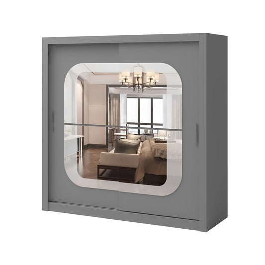 FHI-Camal Modern Mirror Sliding Door Wardrobe 180 CM