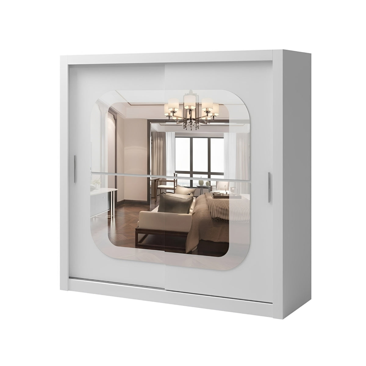 FHI-Camal Modern Mirror Sliding Door Wardrobe 150CM