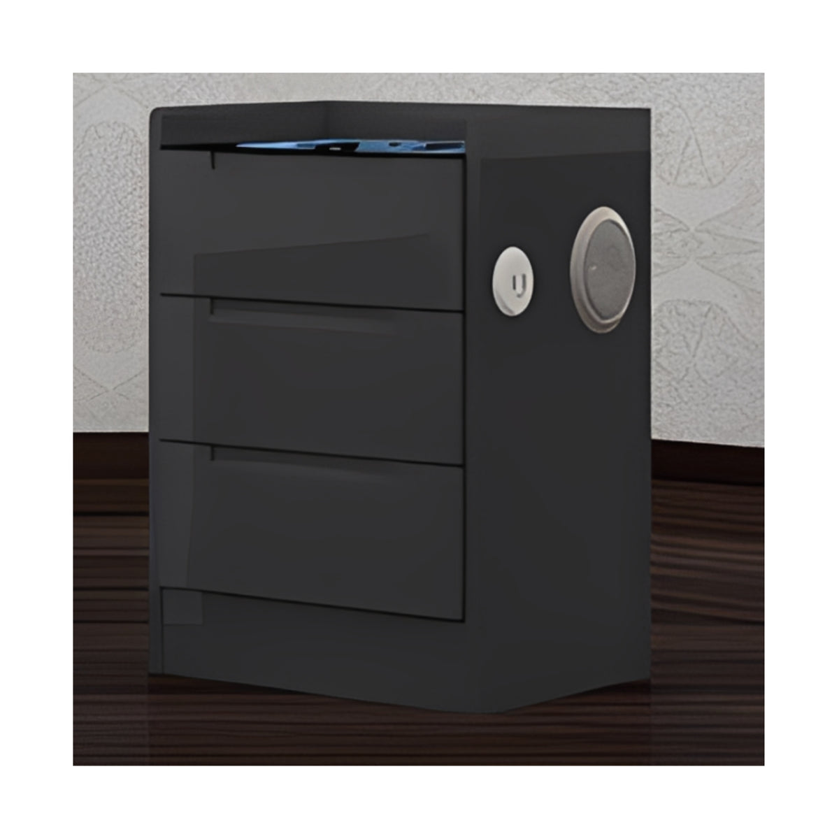 Vesko 3 Drawer Bedside Cabinet