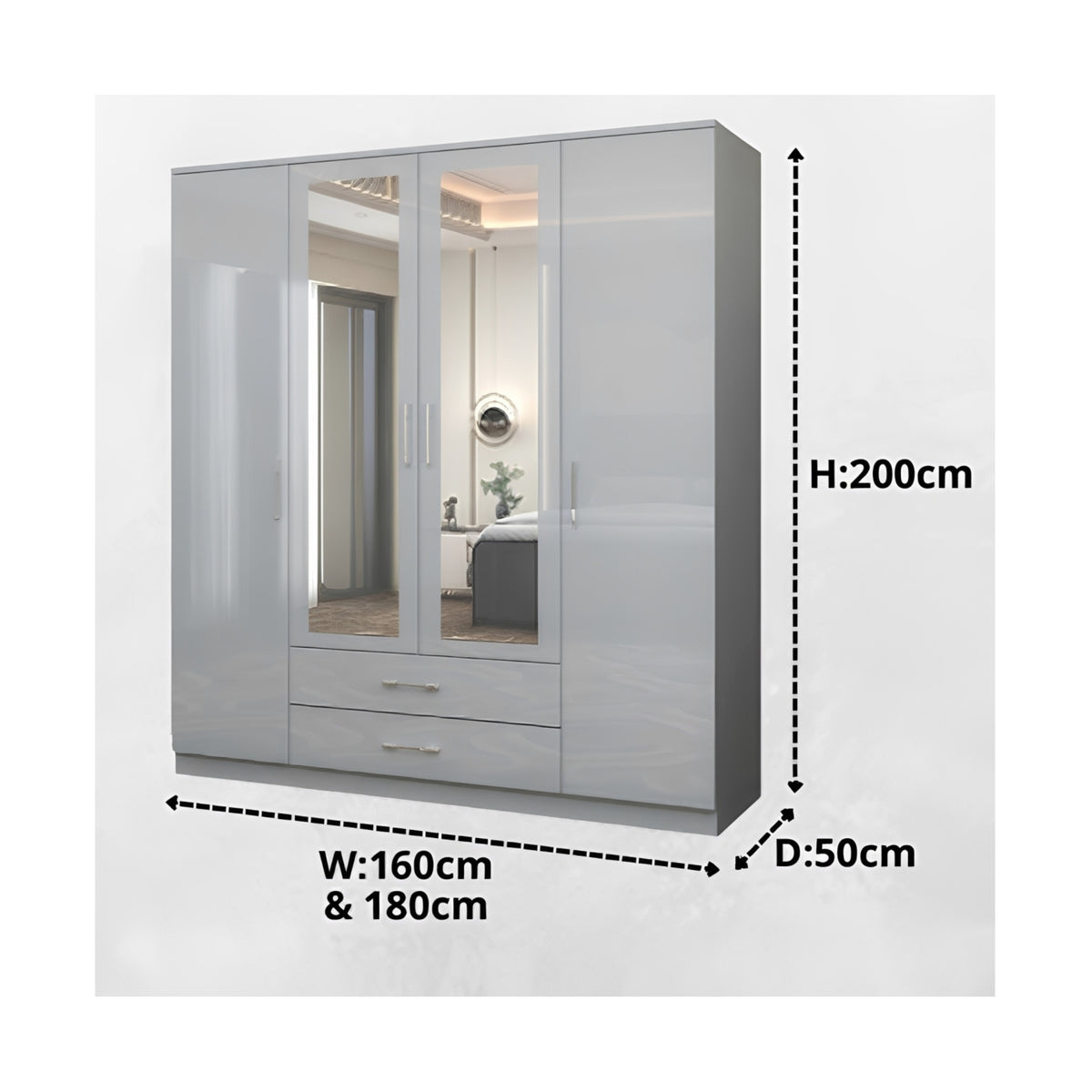 Oslo 160cm Wardrobe