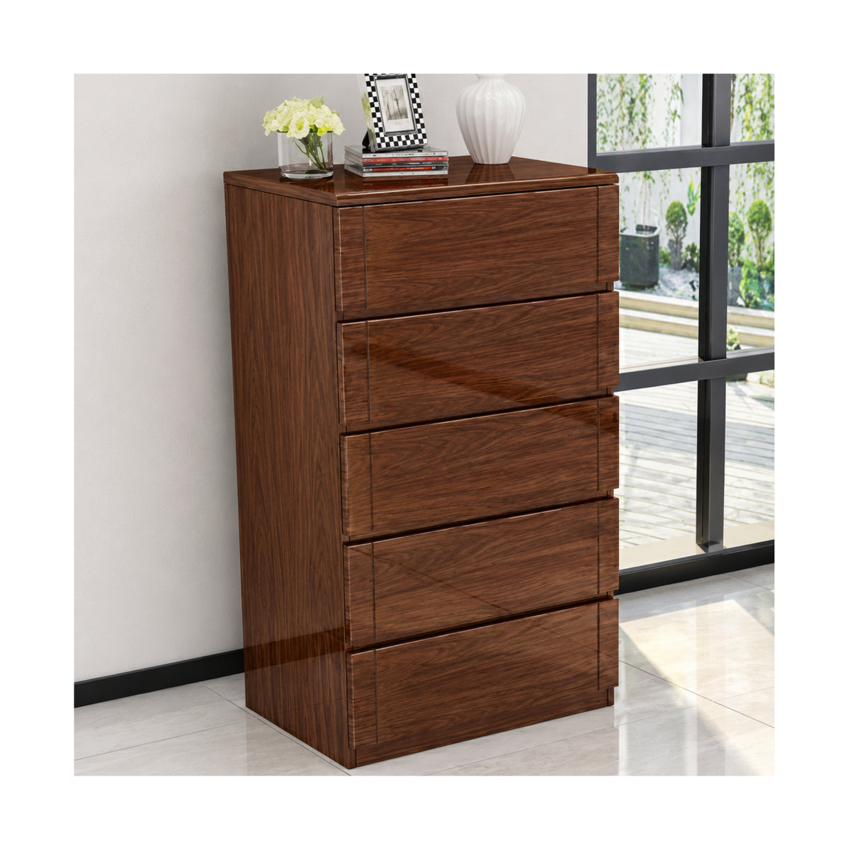 Madrid 6 Drawer Chest High Gloss