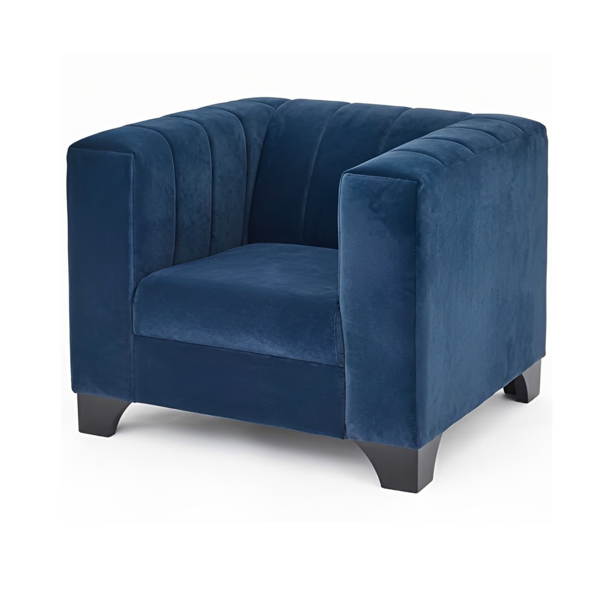 Grace Navy Matt Velvet Armchair