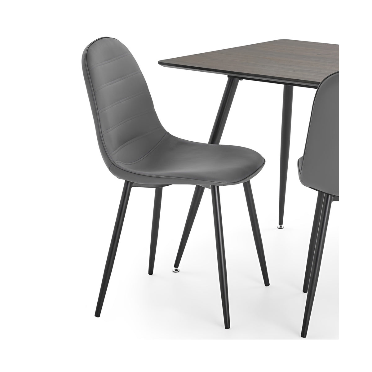 Miami Fixed Top Walnut Table with Madrid Chairs