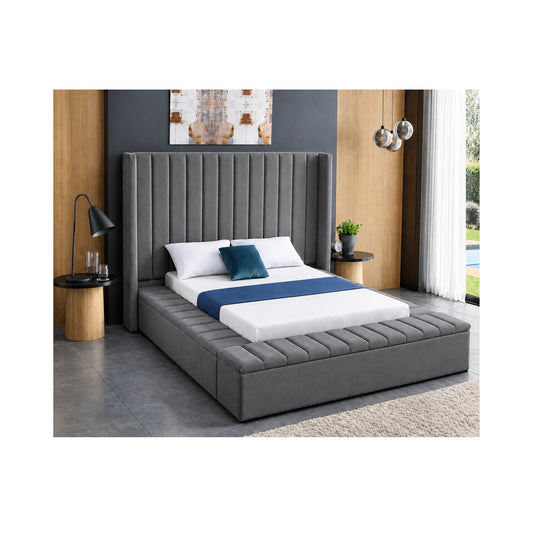Milano Bed with Ottoman Box on Footboard