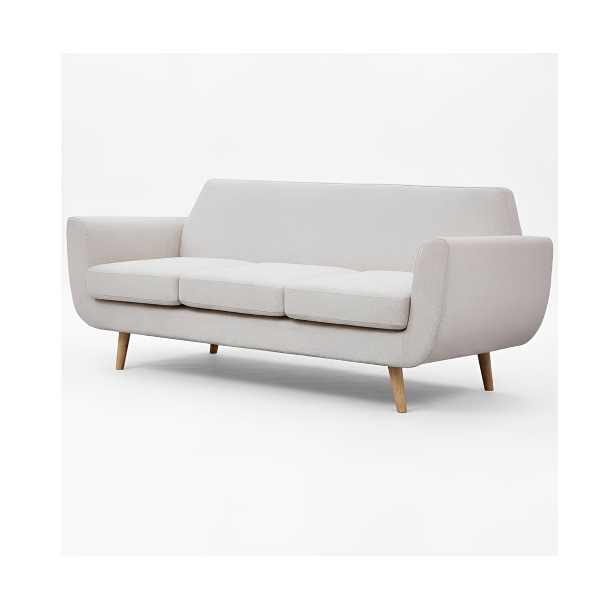 Cream Fabric Sofa Set