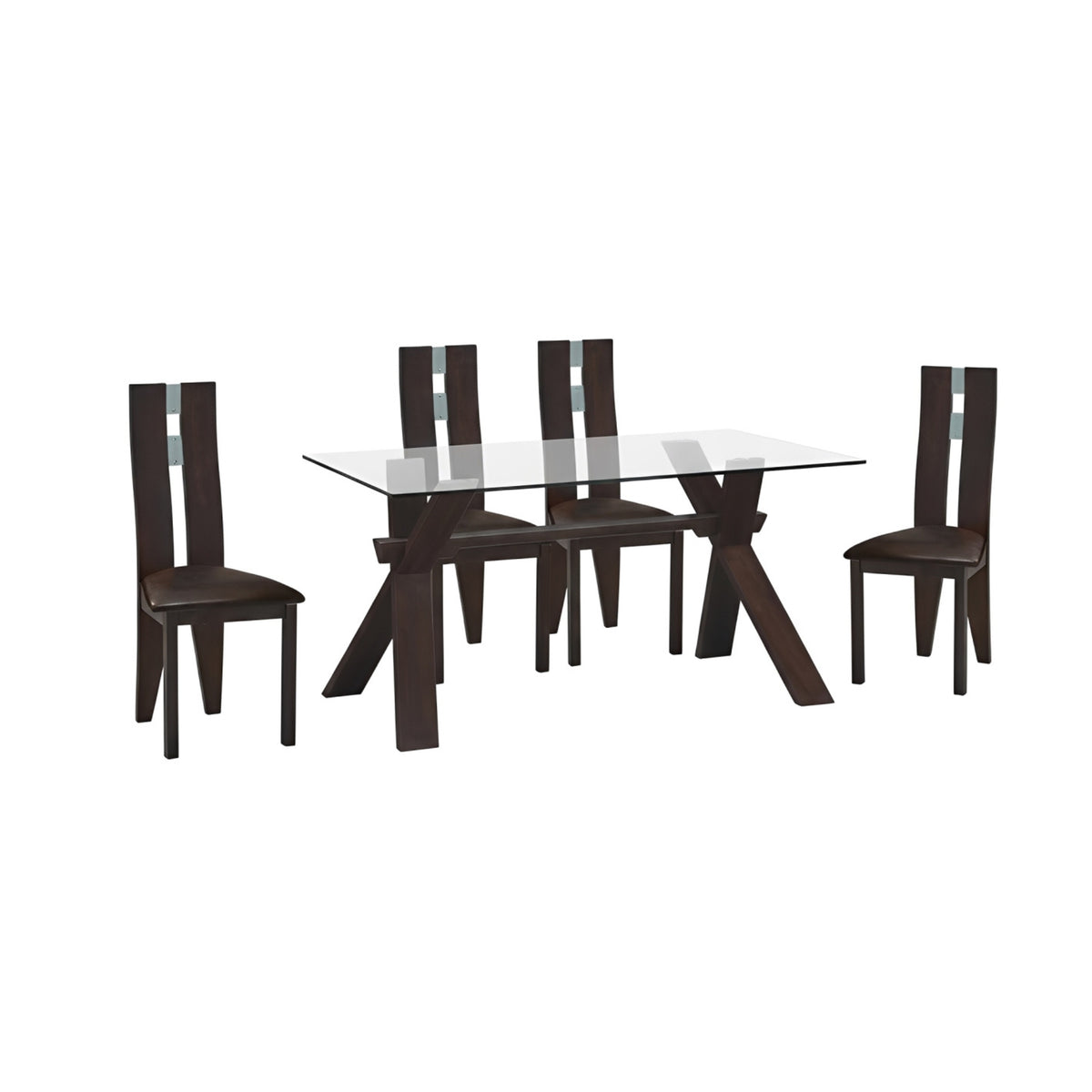 Washington Glass Table with Alaska Chairs