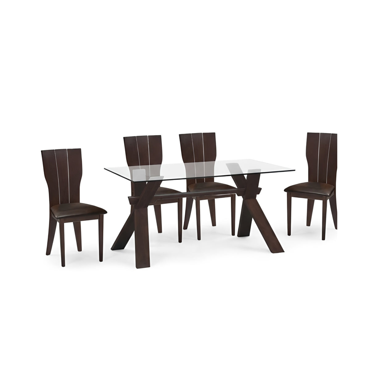 Washington Glass Table with Chicago Chairs
