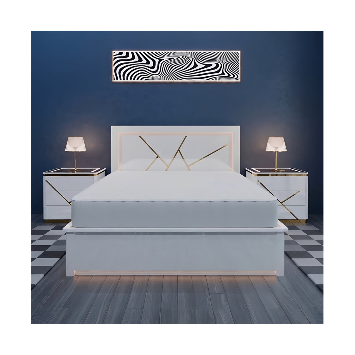 B10 High Gloss Storage Bed