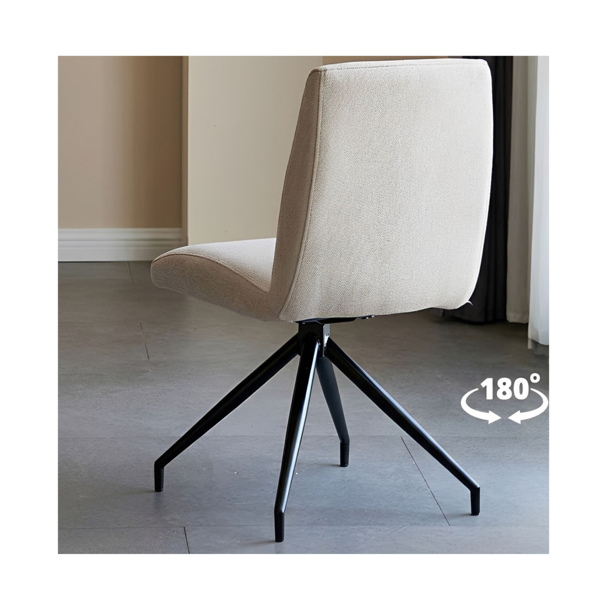 Dennis Taupe Faux Leather Swivel Chair