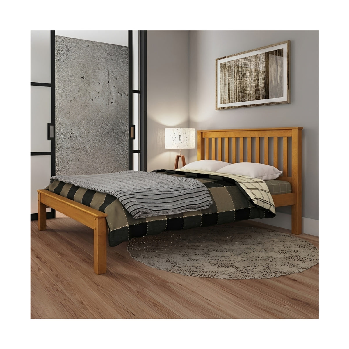 Mission Bed &amp; Underbed Trundle Pine