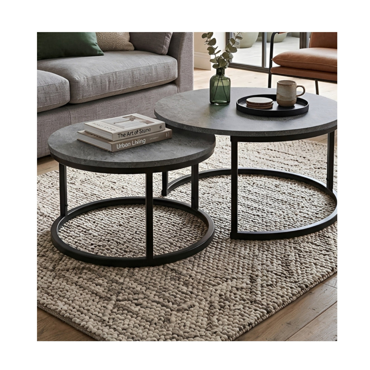 Miami Concrete Grey Coffee Tables