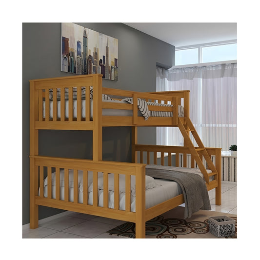 Mission Honey Wooden Triple Bunk Bed