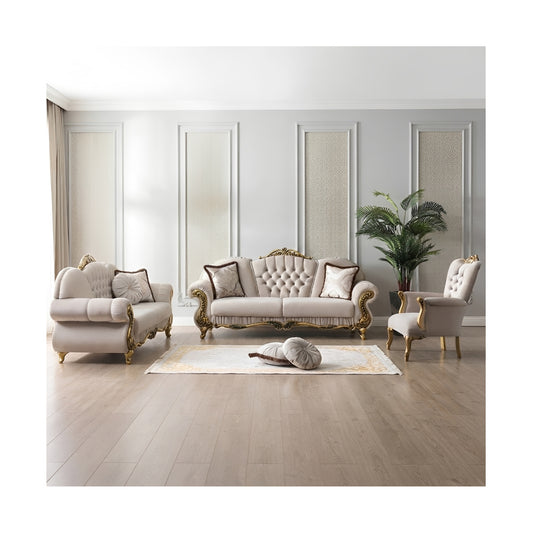 Classique Cream 3+2+1 Sofa Set