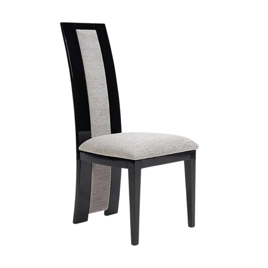 Raphael Modern High Back Dining Chair, High Gloss Wood