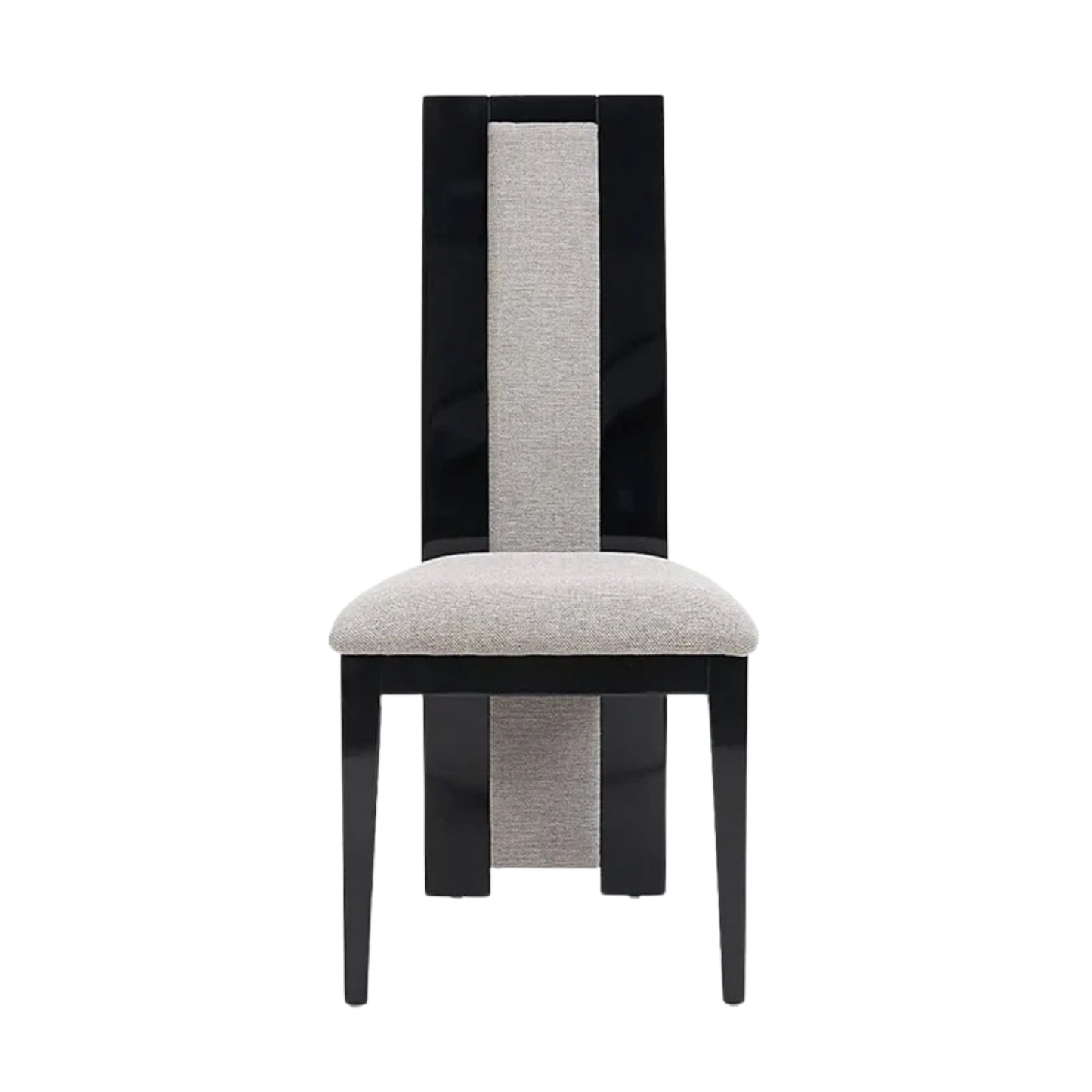 Raphael Modern High Back Dining Chair, High Gloss Wood
