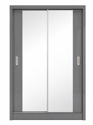 Chicago High Gloss Wardrobe 2 Door Slider 150cm