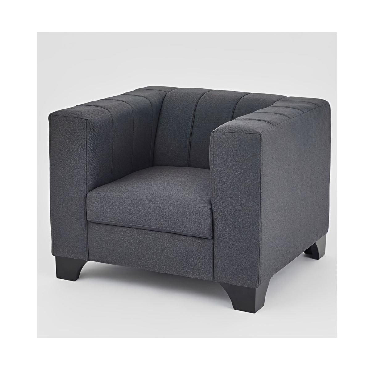 Grace Charcoal Grey Fabric Armchair