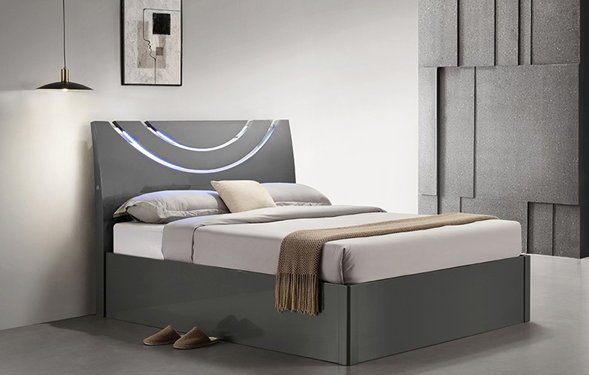 Eclipse Grey High Gloss Storage Bed