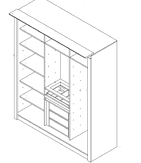 Madrid High Gloss 3 Door Slider Wardrobe