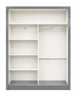 Chicago High Gloss Wardrobe 2 Door Slider 150cm