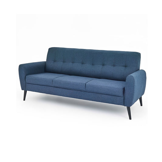 Chic Navy Fabric 3 Seater Sofa