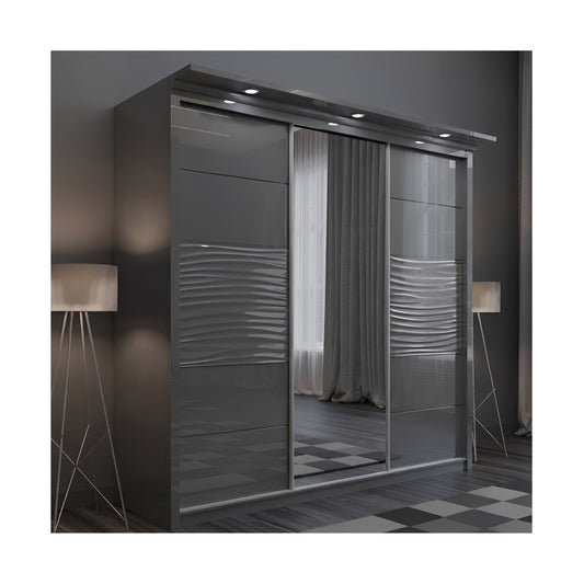 Wavy High Gloss Wardrobe